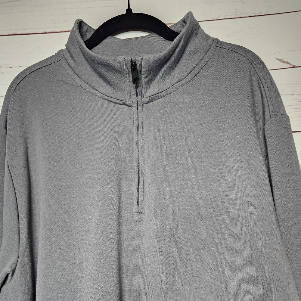 Weatherproof Gray Quarter-Zip Pullover - image 3